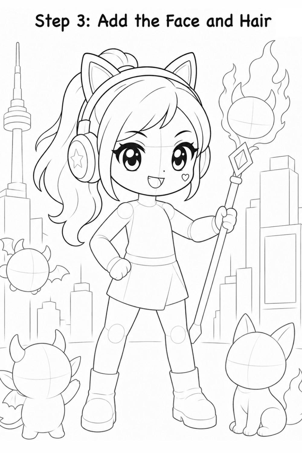 Add the Face and Hair illustration